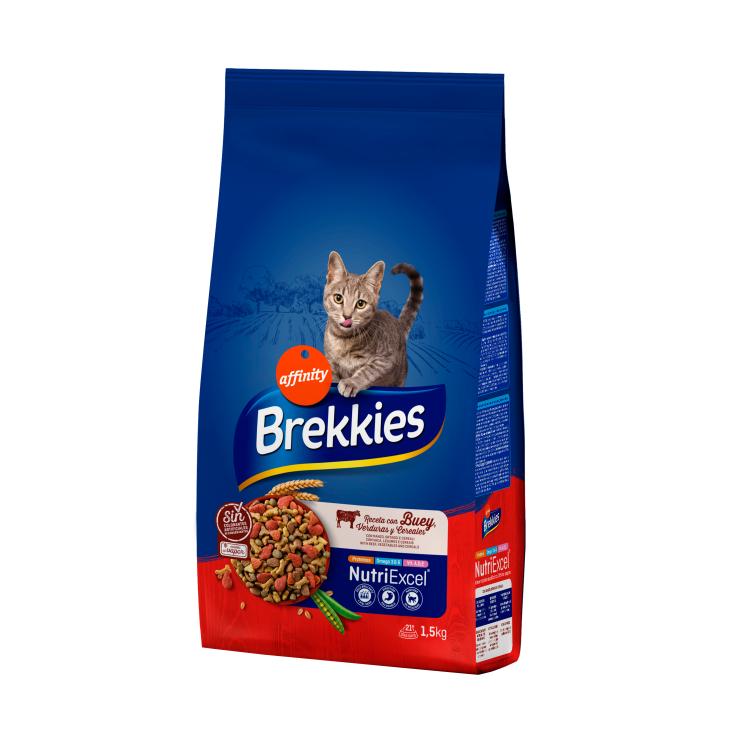 Pienso para Gatos Mix Buey - Brekkies - 1,5kg