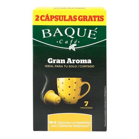 Café cápsulas Gran aroma Baqué - 10 uds
