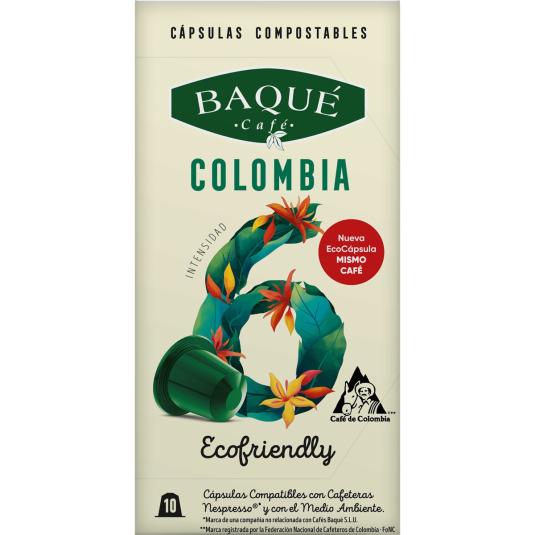 Cápsulas Café Colombia Baqué - 10 uds