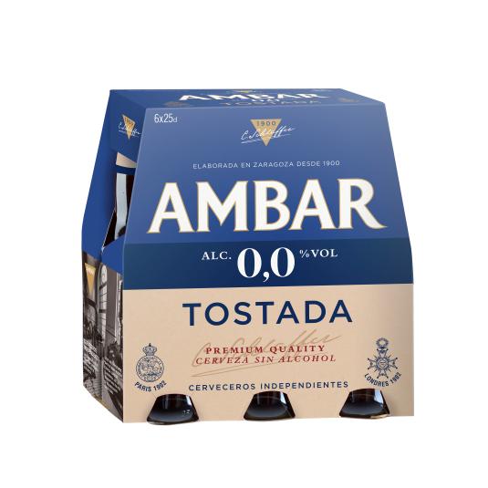 Cerveza Tostada Sin Alcohol - Ambar - 6x25cl