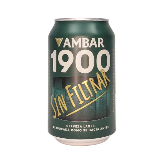 Cerveza Ambar 1900 sin filtrar - 33cl