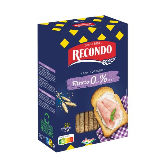 Pan tostado Fitnes 0% - Recondo - 270g