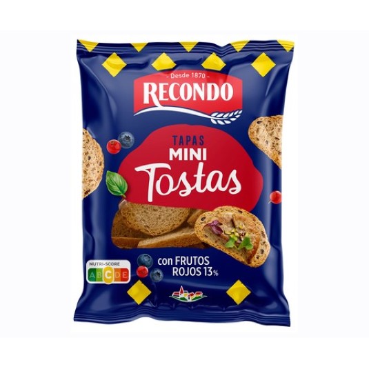 Mini tostas con frutos rojos Recondo - 100g