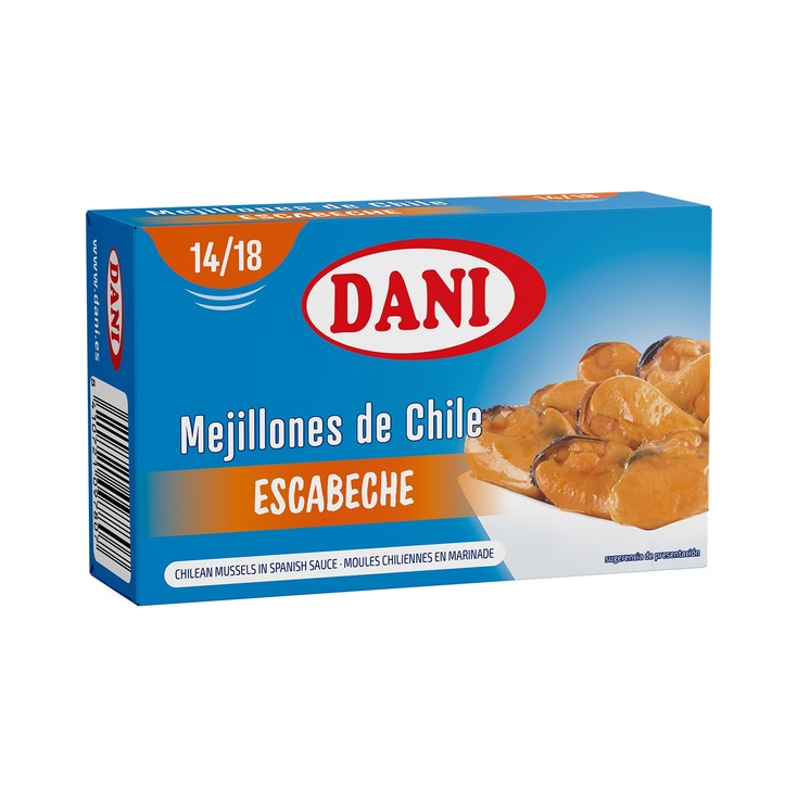 Mejillones en escabeche de Chile 14-18 piezas