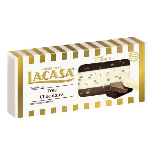 Turrón Tres Chocolates Lacasa - 250g