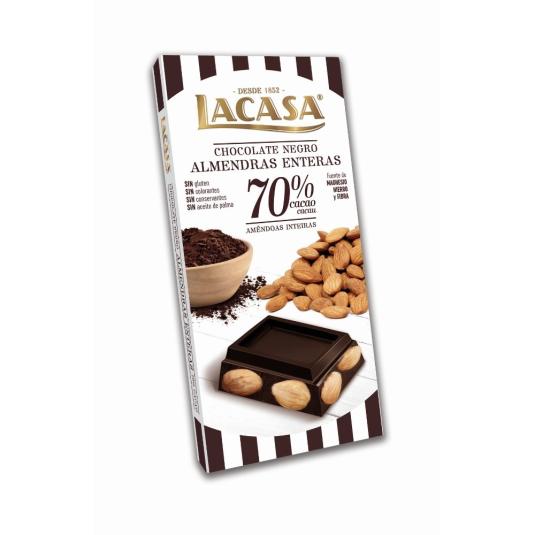 Chocolate Negro 70% Almendras 200g
