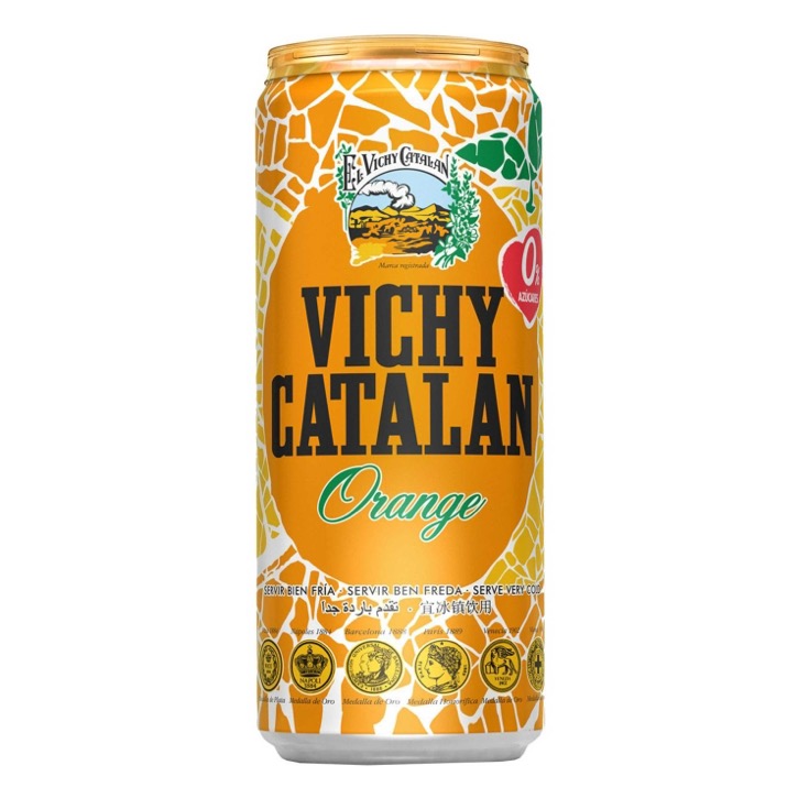 Agua con gas sabor naranja Vichy Catalan - 33cl