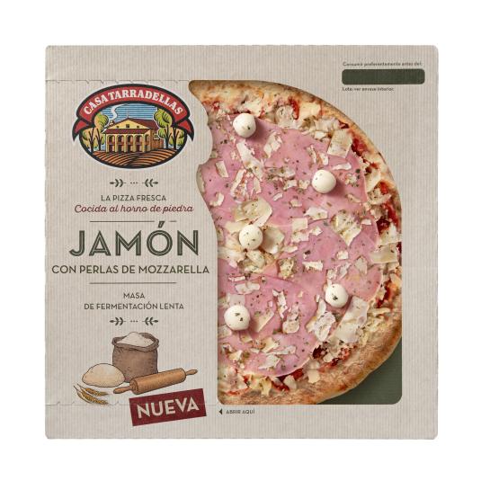 Pizza fresca jamón y tomate cherry 400g