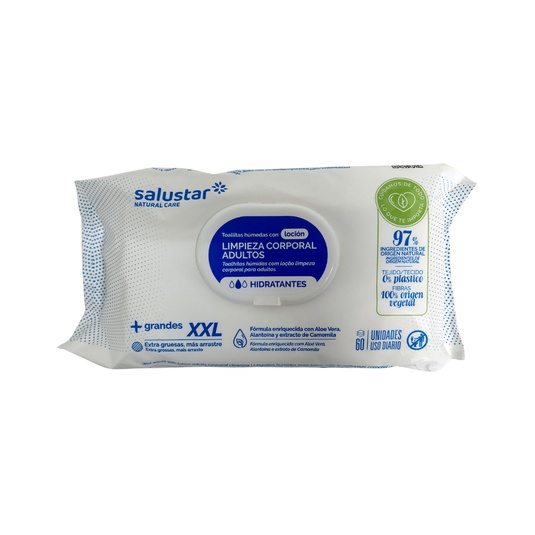 Toallitas higiene corporal adultos extragrandes 60 unidades