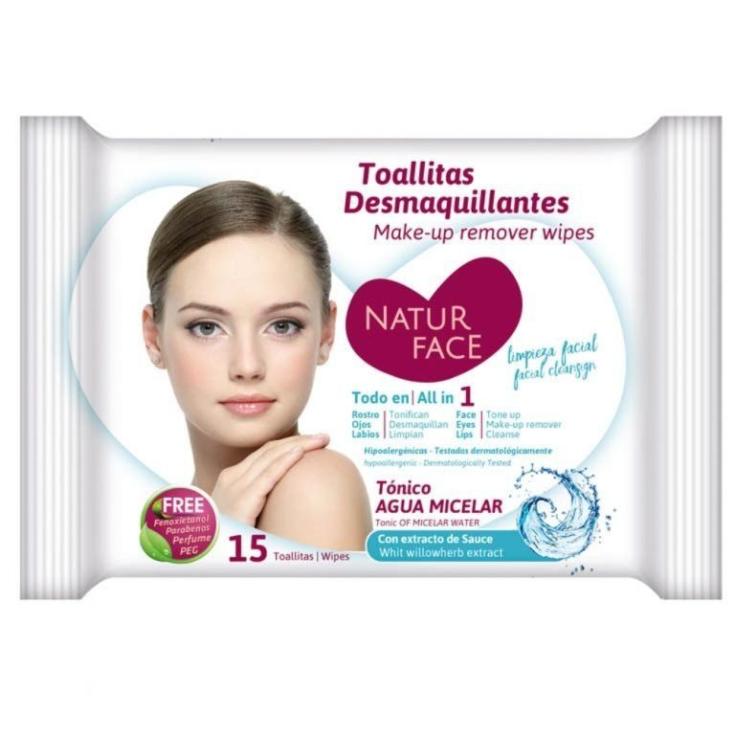 Toallitas Desmaquillantes Natur Face - 15 uds