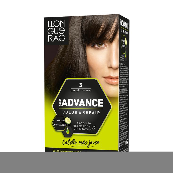 Tinte Color Advance castaño oscuro Nº3 - Llongueras - 1 ud