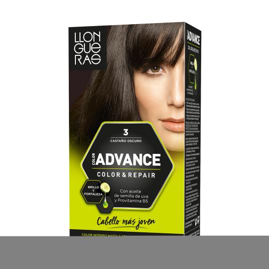 Tinte Color Advance castaño oscuro Nº3 - Llongueras - 1 ud