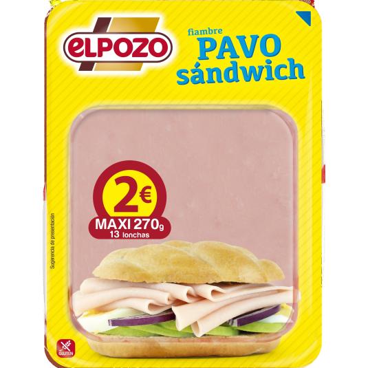 Fiambre de pavo sandwiches - El Pozo - 300g