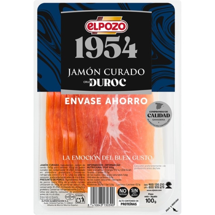 Jamón curado raza Duroc - 100g Jamón curado raza Duroc - 100g