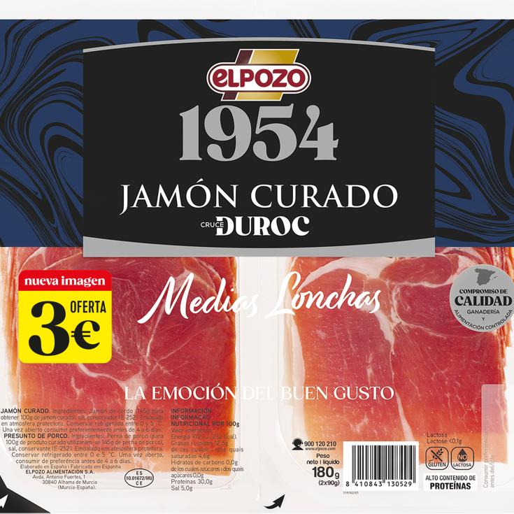 Jamón curado duroc El pozo - 2x90g