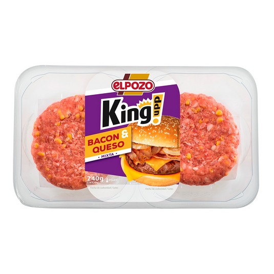 Burger mixta bacon & queso - El Pozo King - 2x120g