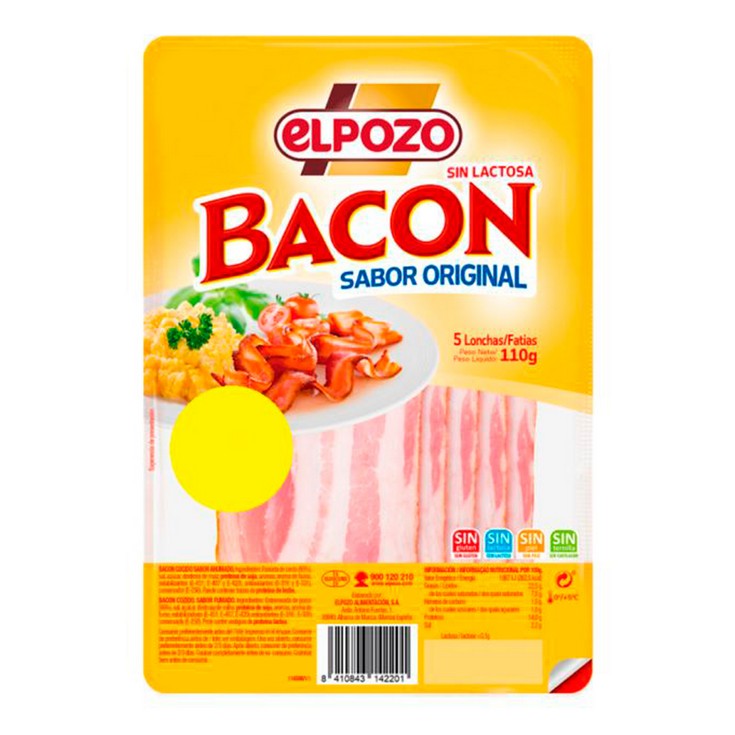 Bacón cocido lonchas El Pozo - 110g