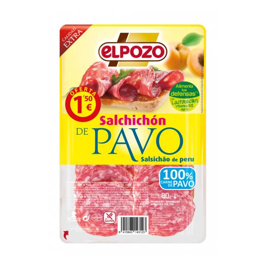 Salchichón de pavo El Pozo -70g