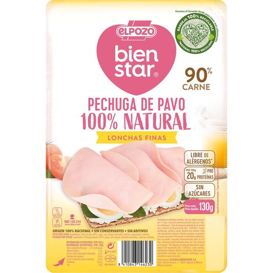 Pechuga de pavo 100% natural 130g