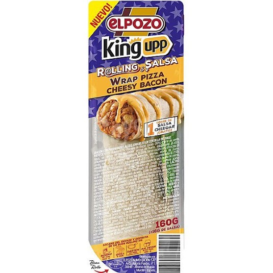 Wrap pizza queso y bacon Rolling King upp - 160g