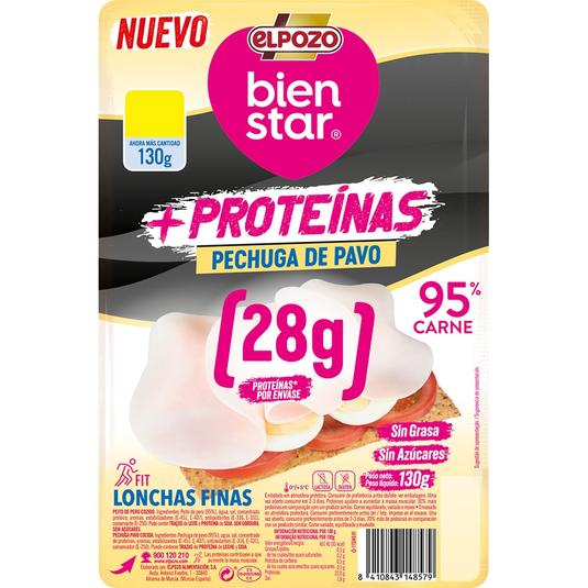 Lonchas de pechuga de pavo sin grasa 130g