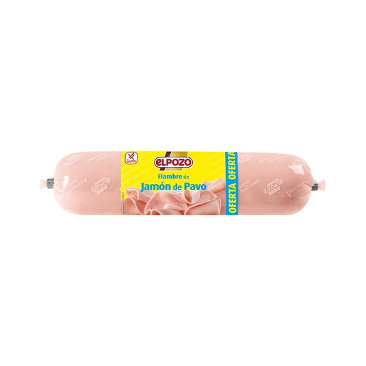 Fiambre de jamón de pavo sin gluten envase 400 g