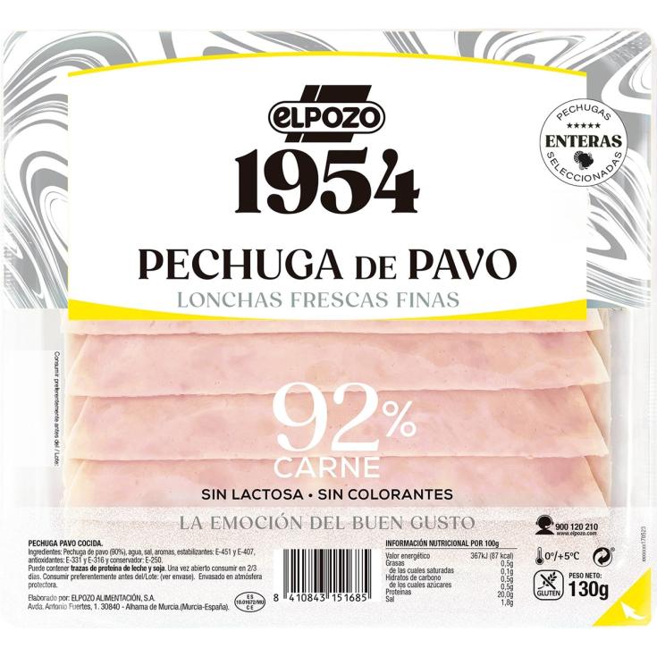 Pechuga de pavo en lonchas finas - 130g