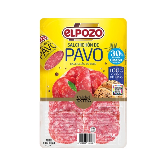 Salchichón de pavo extra en lonchas sin gluten