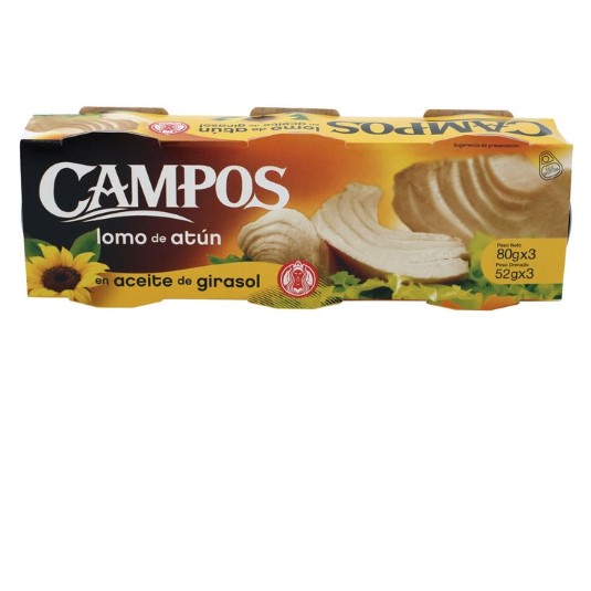 Atún en aceite de girasol Campos- 3x52g