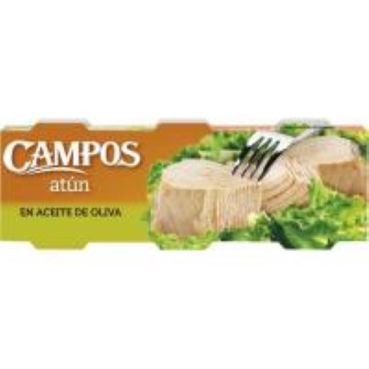 Atún claro en aceite de oliva Campos - 3x52g
