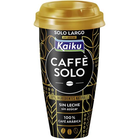 Café solo largo bebida láctea sin azúcar