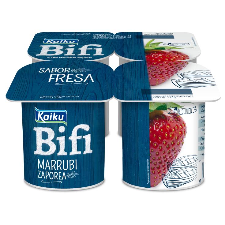 Yogur sabor fresa Kaiku Sin Lactosa – 4x125g