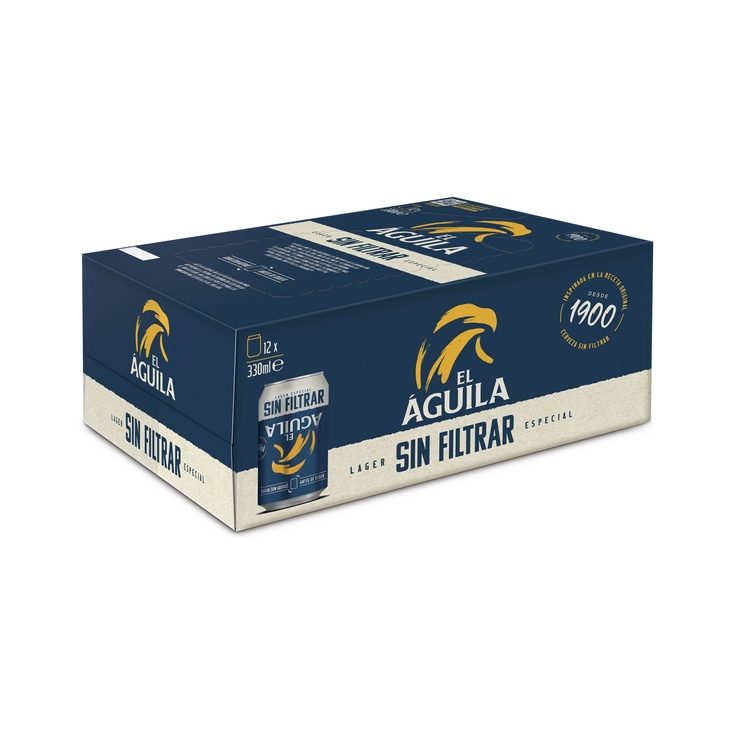 Cerveza sin filtrar pack lata 12x33 cl Cerveza sin filtrar pack lata 12x33 cl