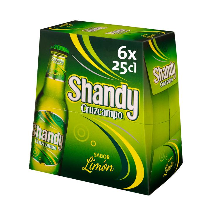 Cerveza rubia sabor limón Shandy - Cruzcampo - 6x25cl