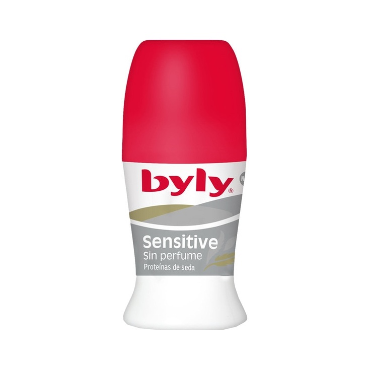 Desodorante roll-on Sensitive sin perfume con seda