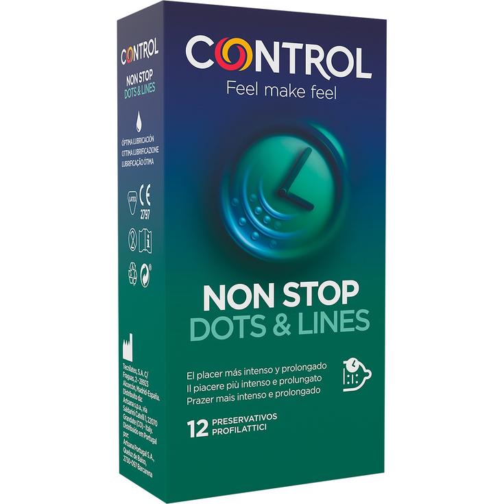 Preservativos Non Stop puntos y estrías retardante caja 12ud Preservativos Non Stop puntos y estrías retardante caja 12ud