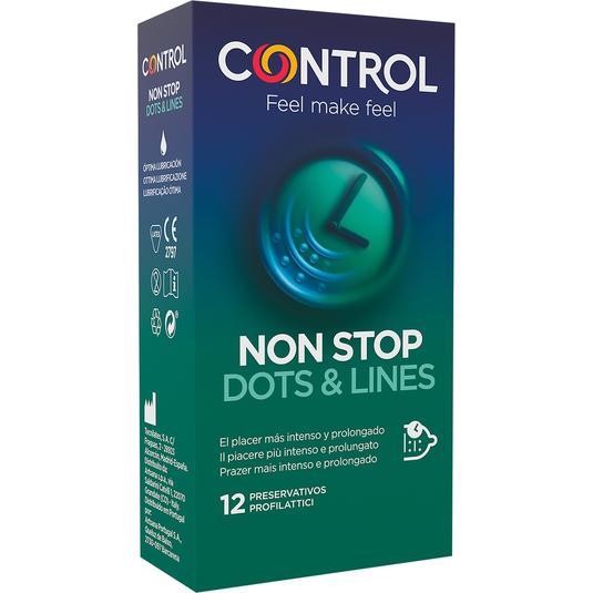 Preservativos Non Stop puntos y estrías retardante caja 12ud