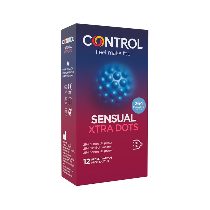Preservativos Sensual Xtra Dots 12 ud