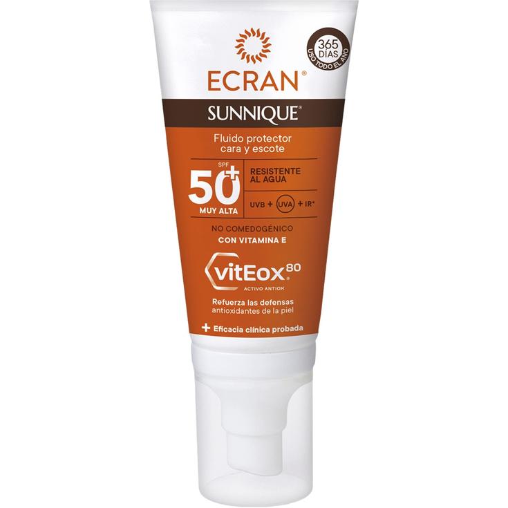 Sunnique fluido solar para cara y escote vitEox 80 SPF-50+