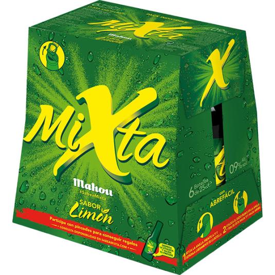 Cerveza con limón Mixta - Mahou - 6x25cl
