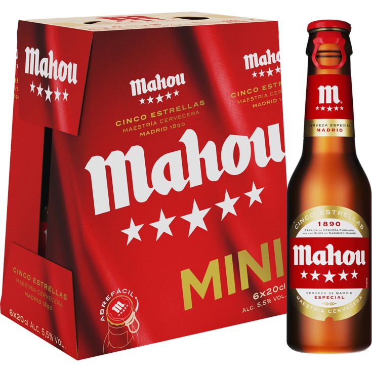 Cerveza 5 Estrellas Mahou - 6x20cl