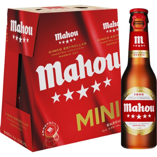 Cerveza 5 Estrellas Mahou - 6x20cl