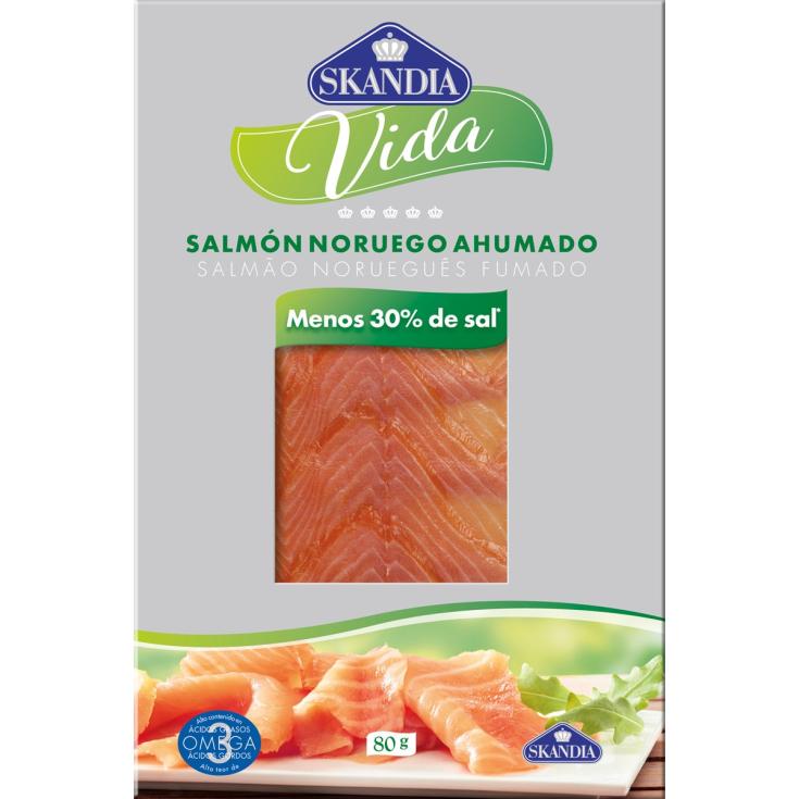 Salmón ahumado 30% bajo en sal 80g