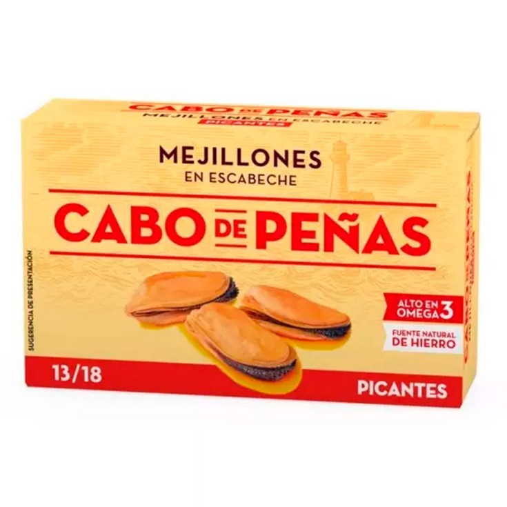 Mejillones picantes escabeche 13/18 uds 69g Mejillones picantes escabeche 13/18 uds 69g