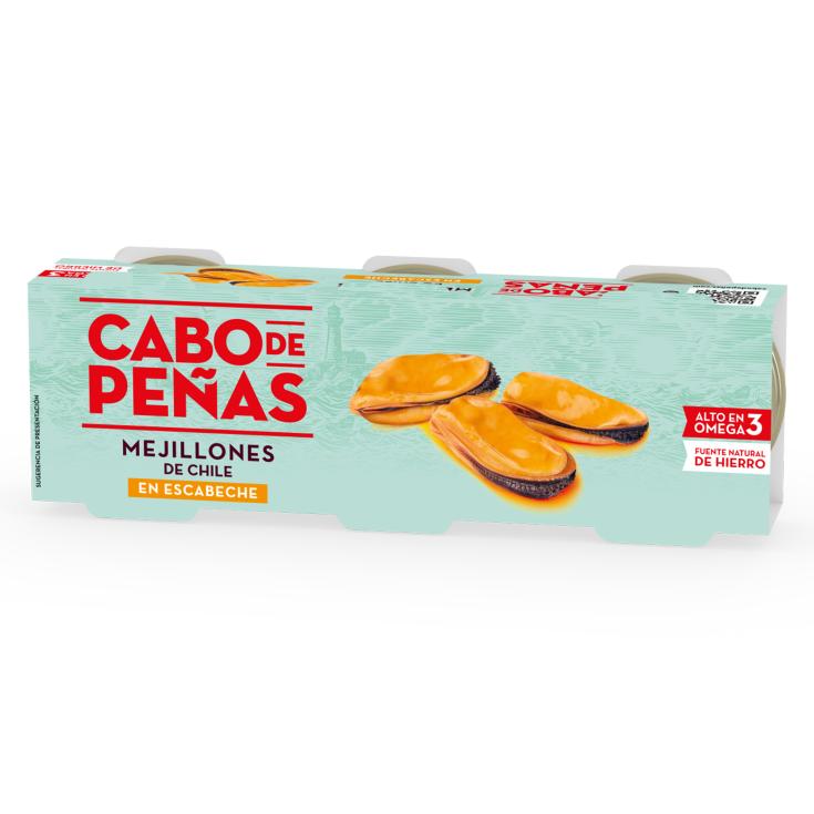 Mejillones en escabeche Cabo de peñas - 3x52g