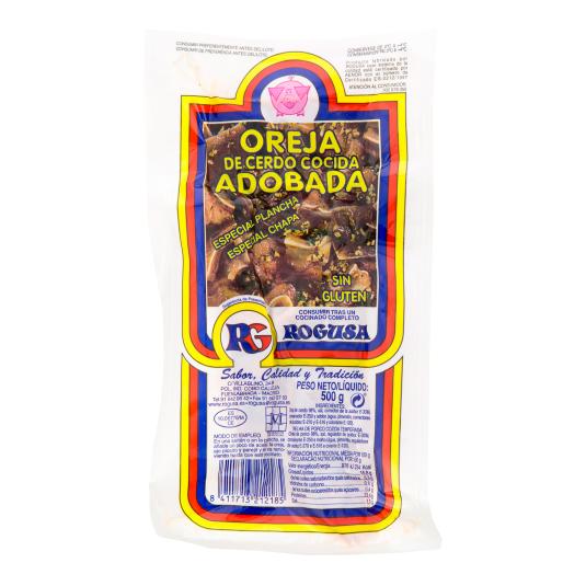Oreja de cerdo cocida adobada - Rogusa - 500g
