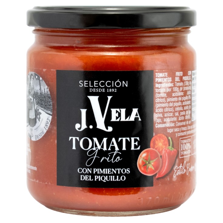 Tomate frito con pimientos del piquillo Vela - 340g