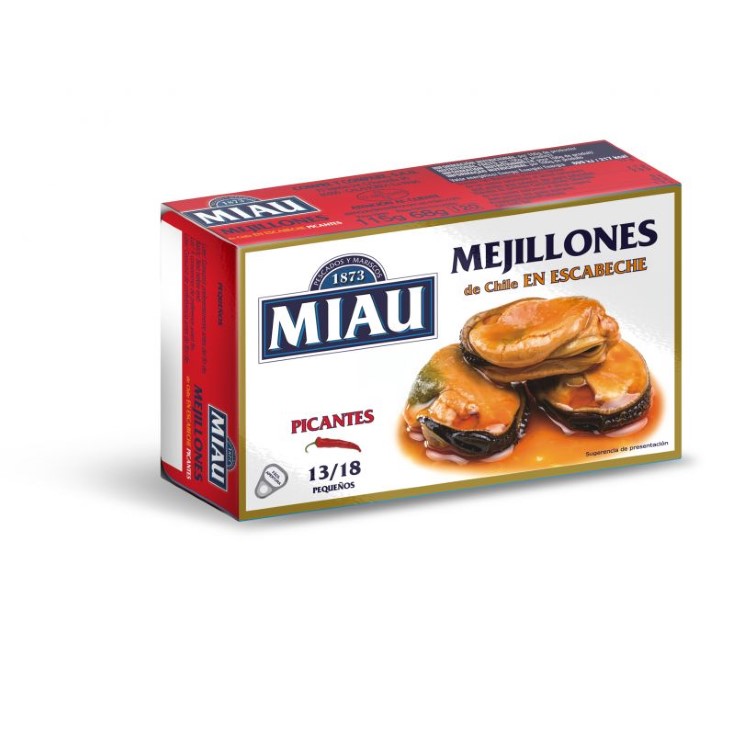 Mejillones picantes 13/18 Miau - 69g