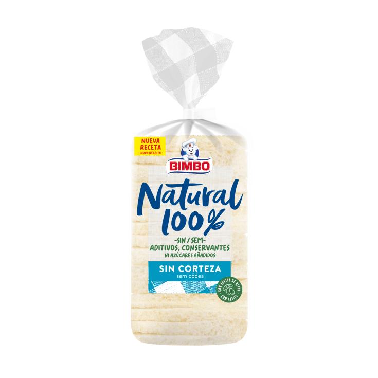 Pan de molde sin corteza natural 100% 450g