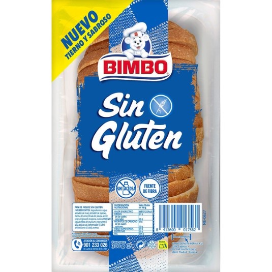 Pan de molde sin glúten y sin lactosa - 375g